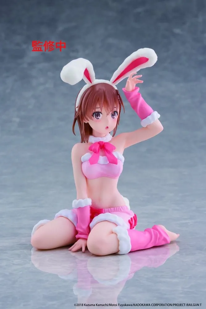 A Certain Scientific Railgun Moflock PVC Figure Mikoto Misaka (Fluffy Bunny Ver.) 13 cm